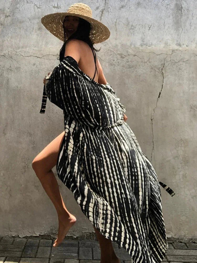 Tie Dye Kimono Summer Dress
