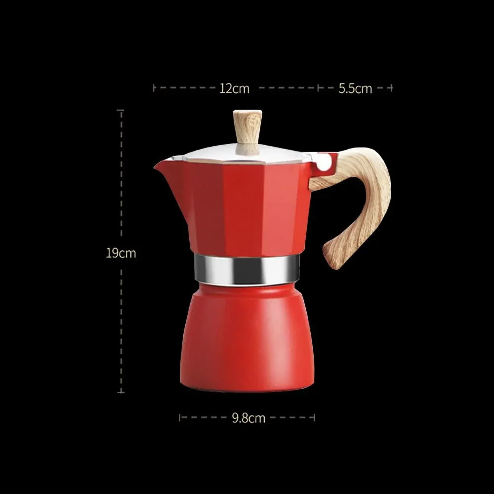 Vintage Wooden Handle Electric Espresso Machine