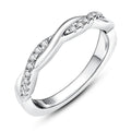 Girlfriend 1.3mm D Color Moissanite Ring 925 Silver Eternity Band