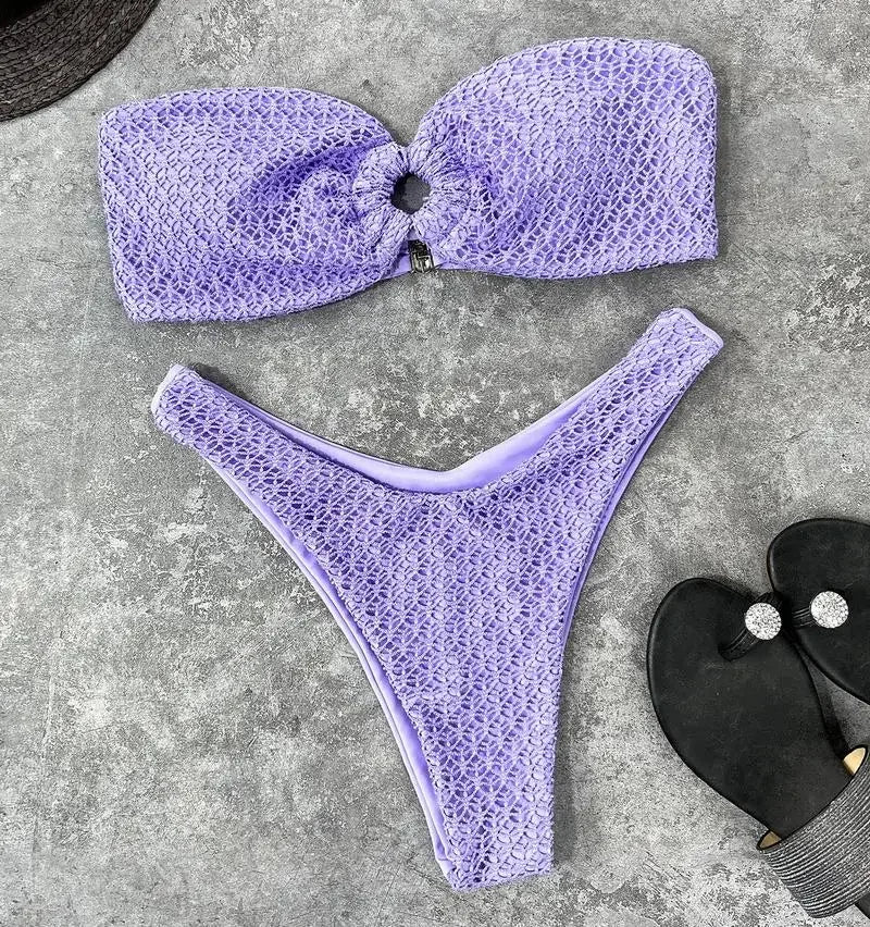 Key West High Waist Bandeau Bikini