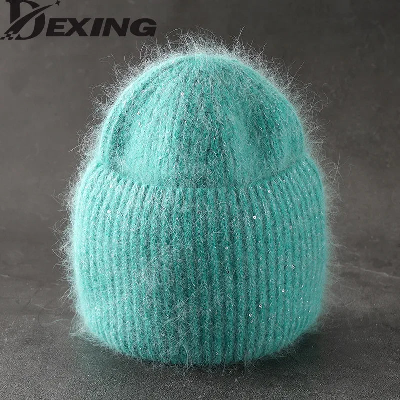 Women’s Rabbit Fur Beanie Hat