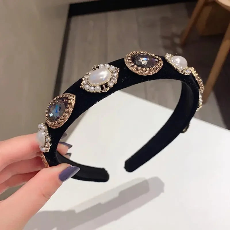 LUX Rhinestone Baroque Hairband