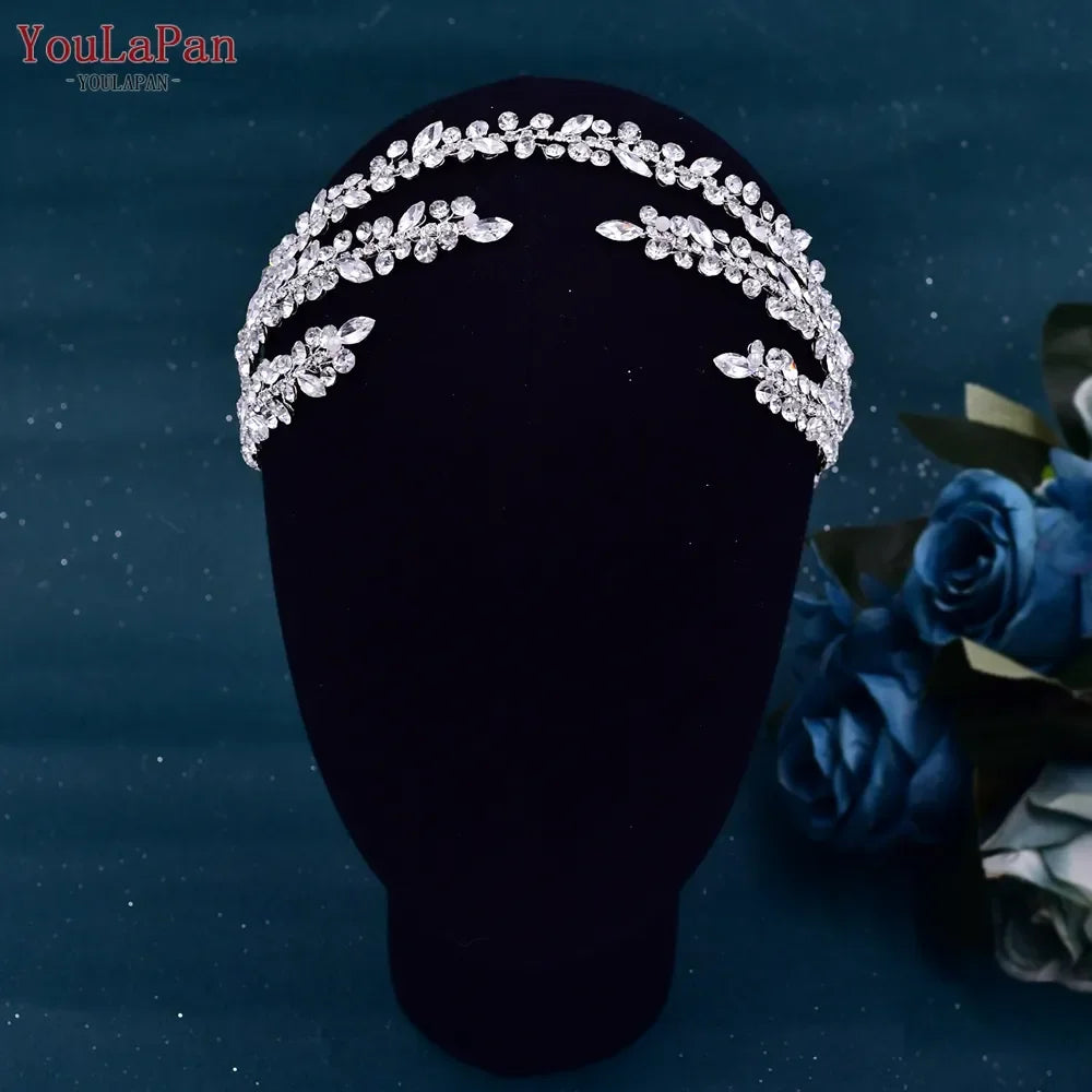YouLaPan HP496 Fashion Woman Headband Rhinestone Bridal Headpiece Wedding Hair Accessories Bride Tiara Pageant Headdresses