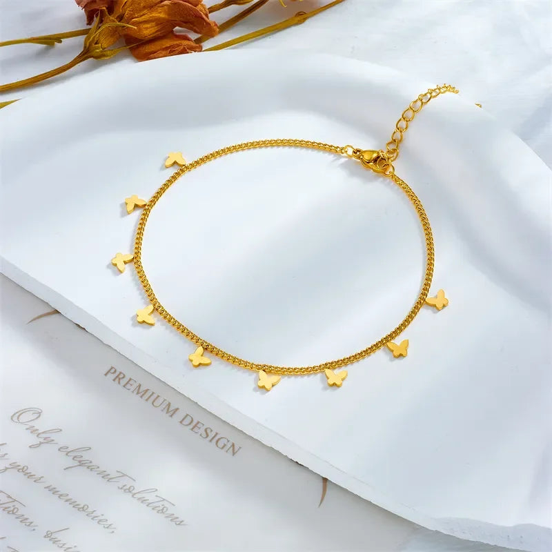 Stainless Butterfly Anklet