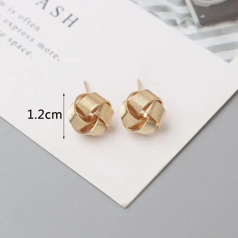 Tiny Metal Stud Earrings