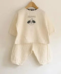 LUXBaby Cartoon Casual Tops + Pants 2pc Set