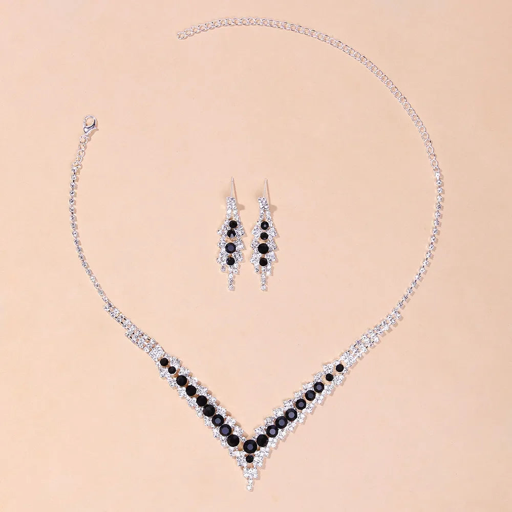 Fancy Wedding Necklace & Earrings Set