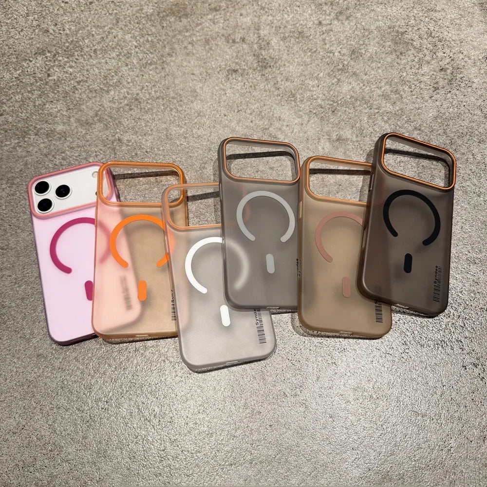 Soft For magsafe Wireless Charge Shockproof Phone Case For iPhone