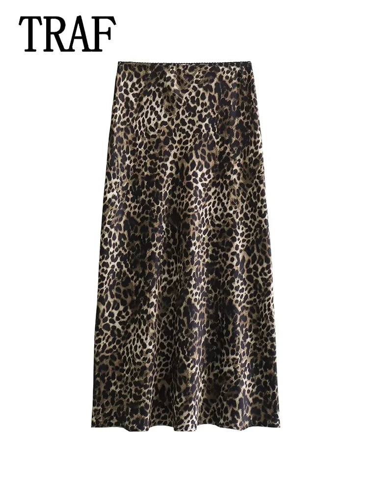 Vintage Leopard Maxi Skirt