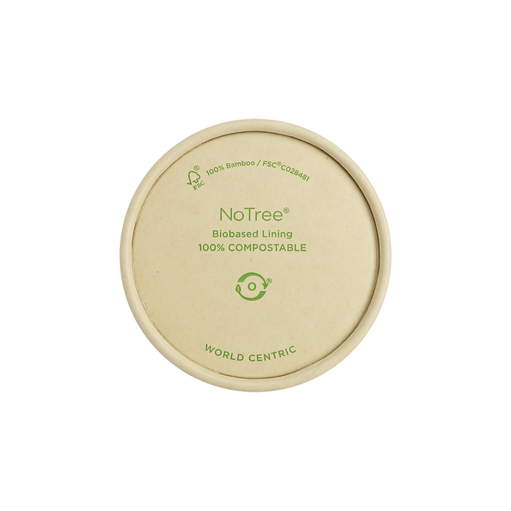 World Centric NoTree Paper Lids for 4 oz Portion Cups, Compostable (QTY 1000), SKU SFL-NT-4