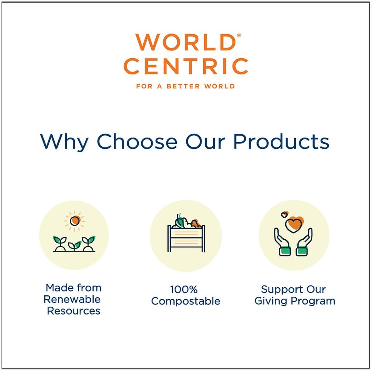 World Centric 10" Fiber Square Plate (QTY:500)