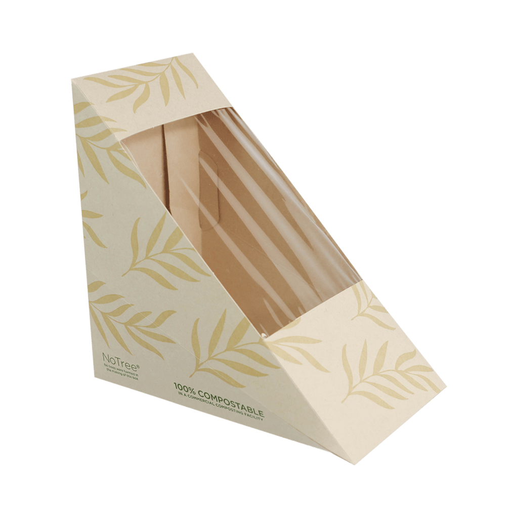 World Centric NoTree Paper Medium Sandwich Wedge with PLA Window (QTY:500)