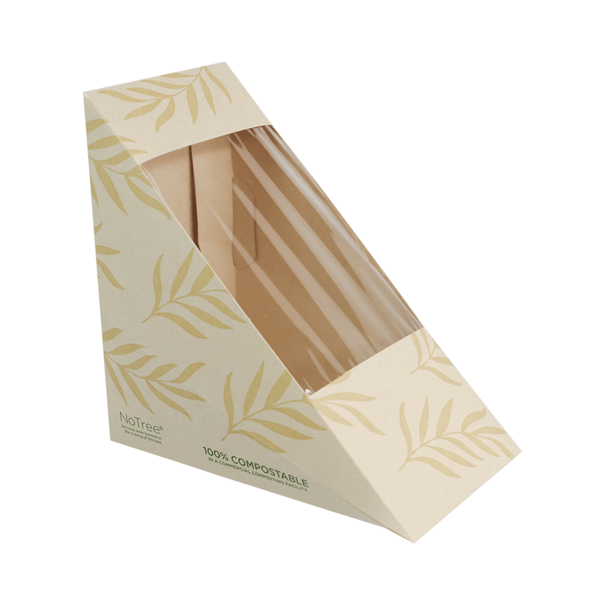 World Centric NoTree Paper Medium Sandwich Wedge with PLA Window (QTY:500)