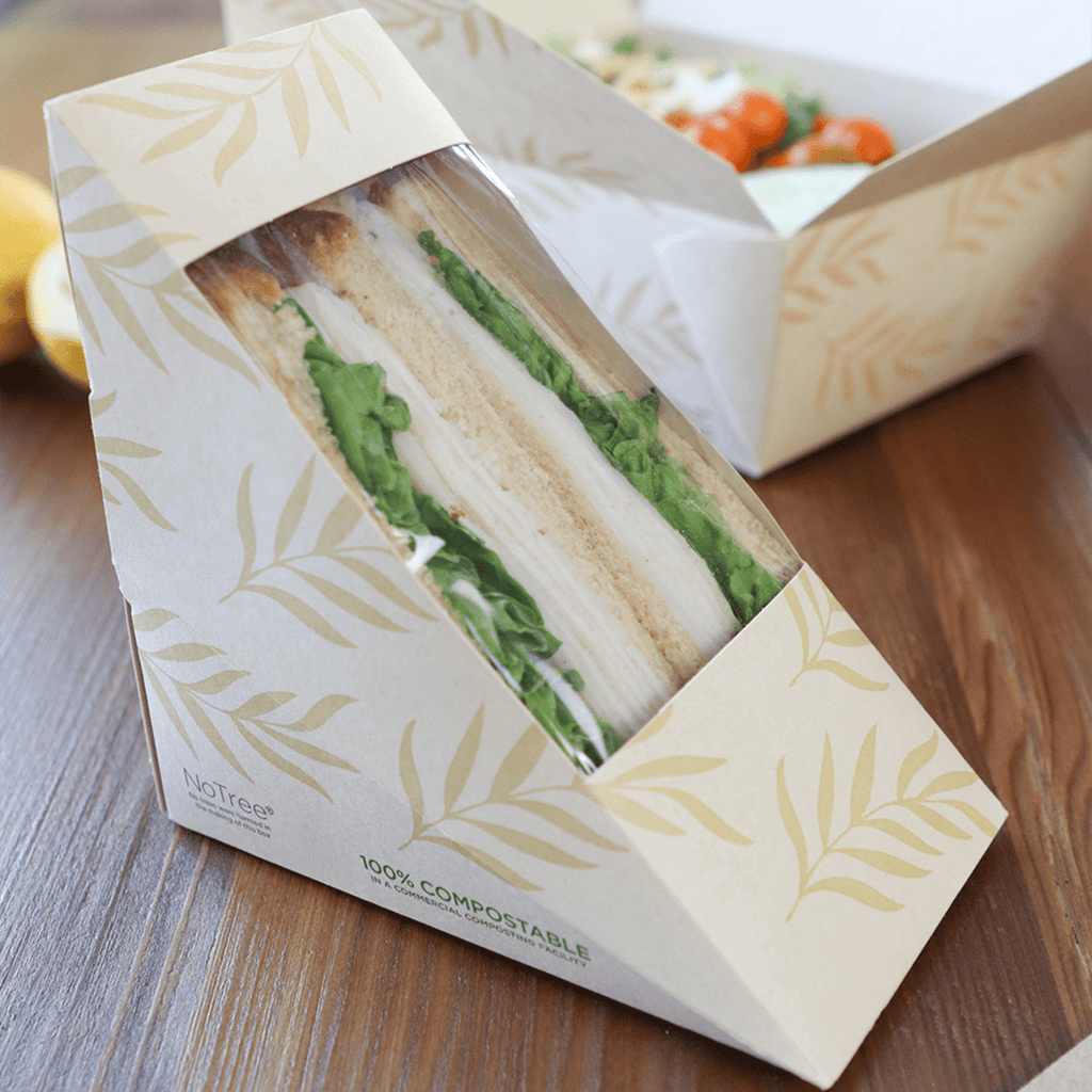 World Centric NoTree Paper Medium Sandwich Wedge with PLA Window (QTY:500)