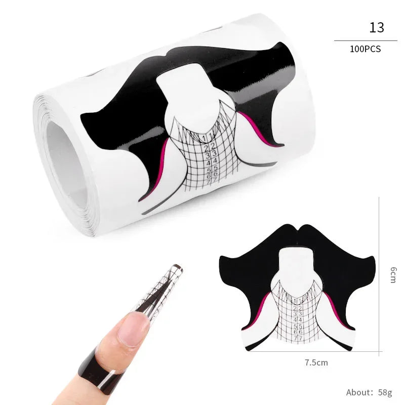 French Nail Tips Nail Sticker 100pcs