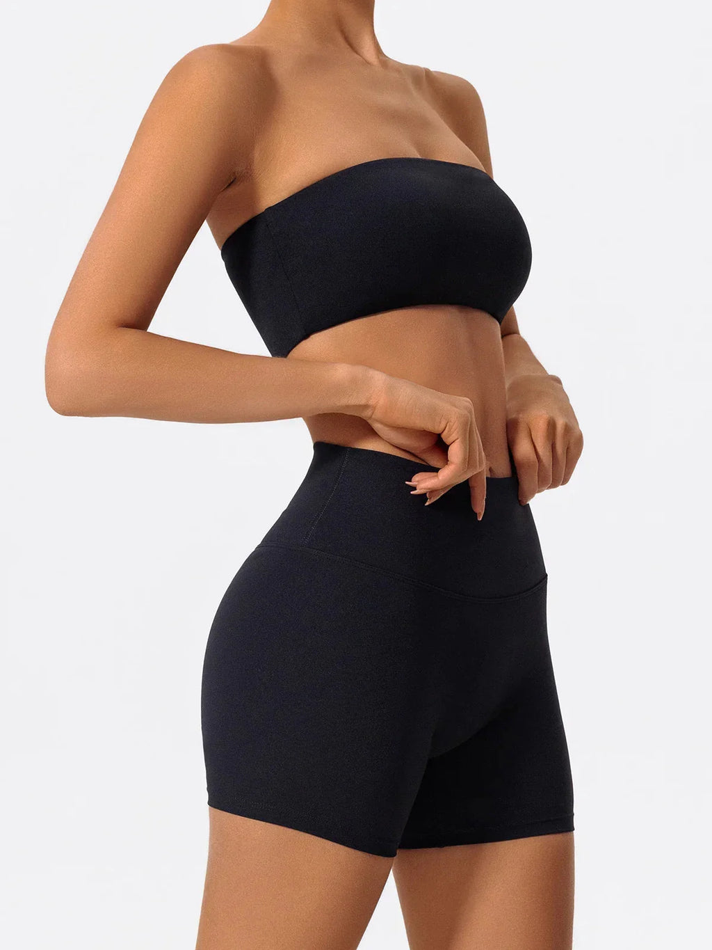 Ctenkevet Women Strapless Bra Suits Gym Workout Yoga Outfit Female Fitness Crop Top Outdoors Activewear Women Underwear Set