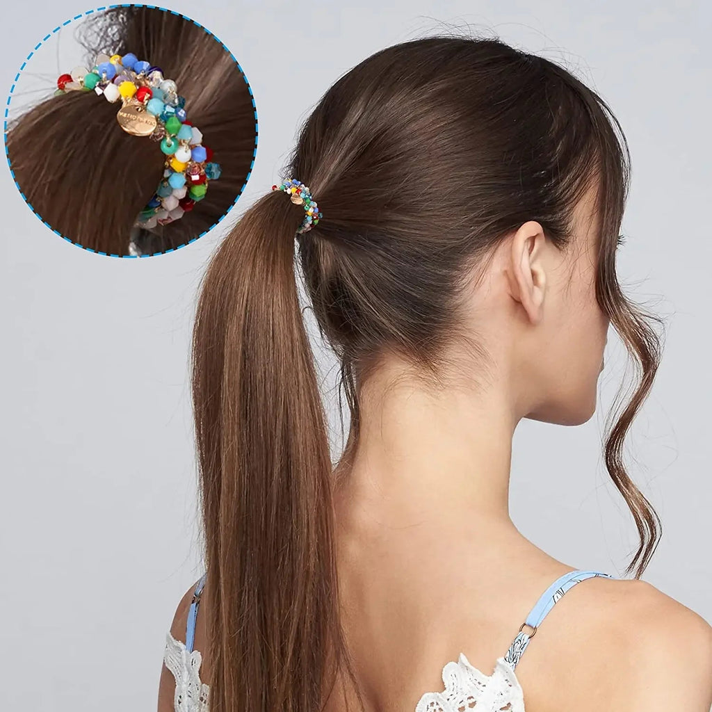 Crystal Pearl Handmade Hair Tie