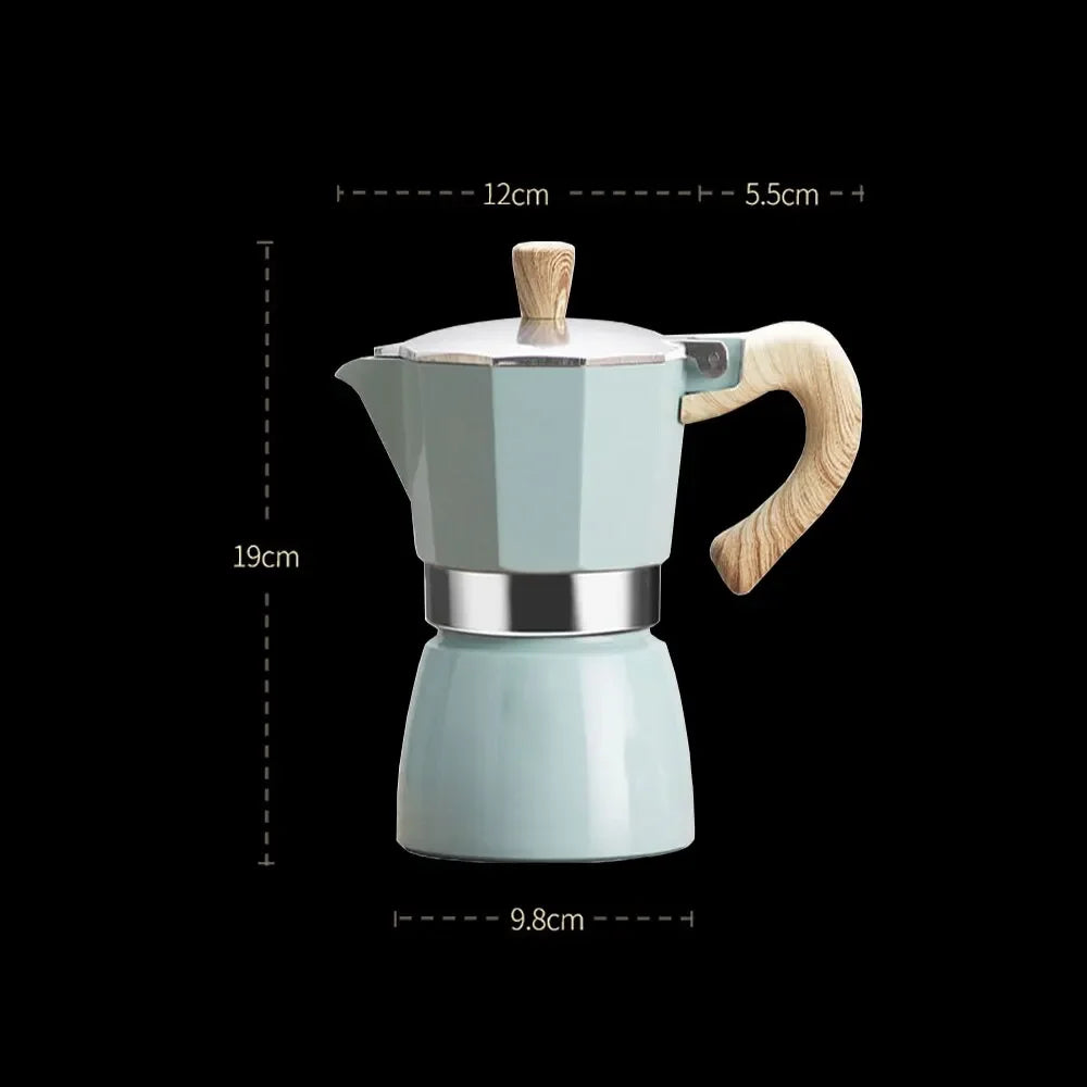 Vintage Wooden Handle Electric Espresso Machine