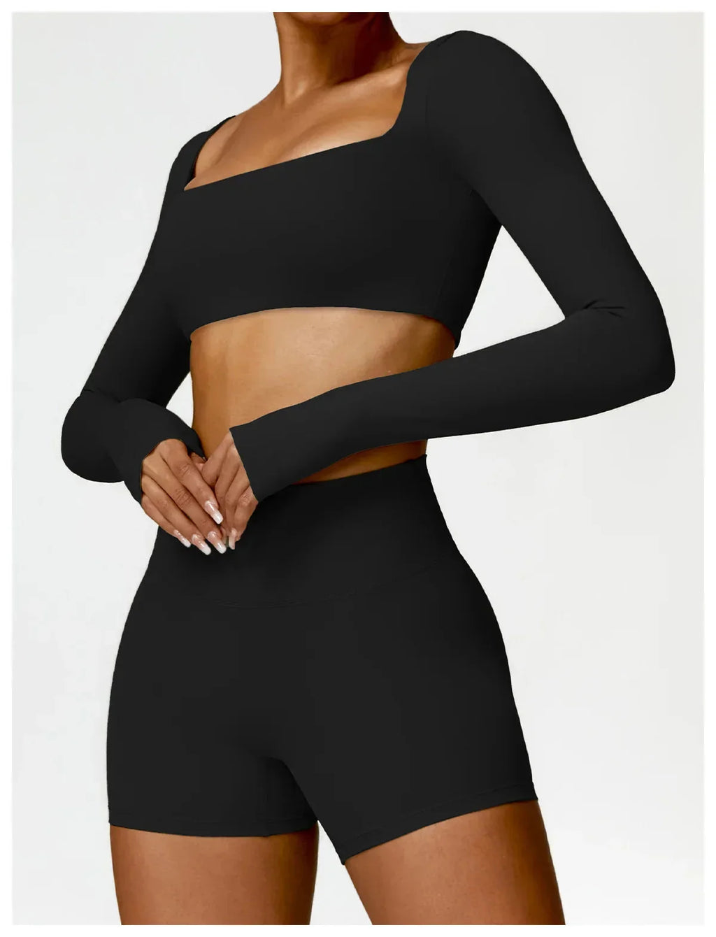 New Long sleeve Shirt Sports Set Women Fitness Tights Yoga Set Crop Top Running High Waist Gym Set Womens Outfits Yoga Clothing