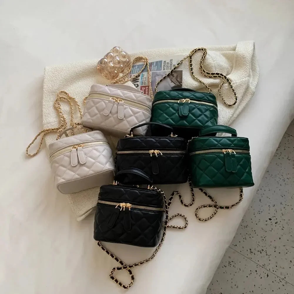 Luxury Mini Box Crossbody Bags for Women Sling Bag Brands Small Chains Shoulder Bag 2022 Square Purses and Handbags Tote Clutch