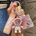 Cartoon Spaceman Light Glowing Keychain Sunset Light Luminous Keychain Female Cute Space Astronaut Couple Key Chain Bag Hanging