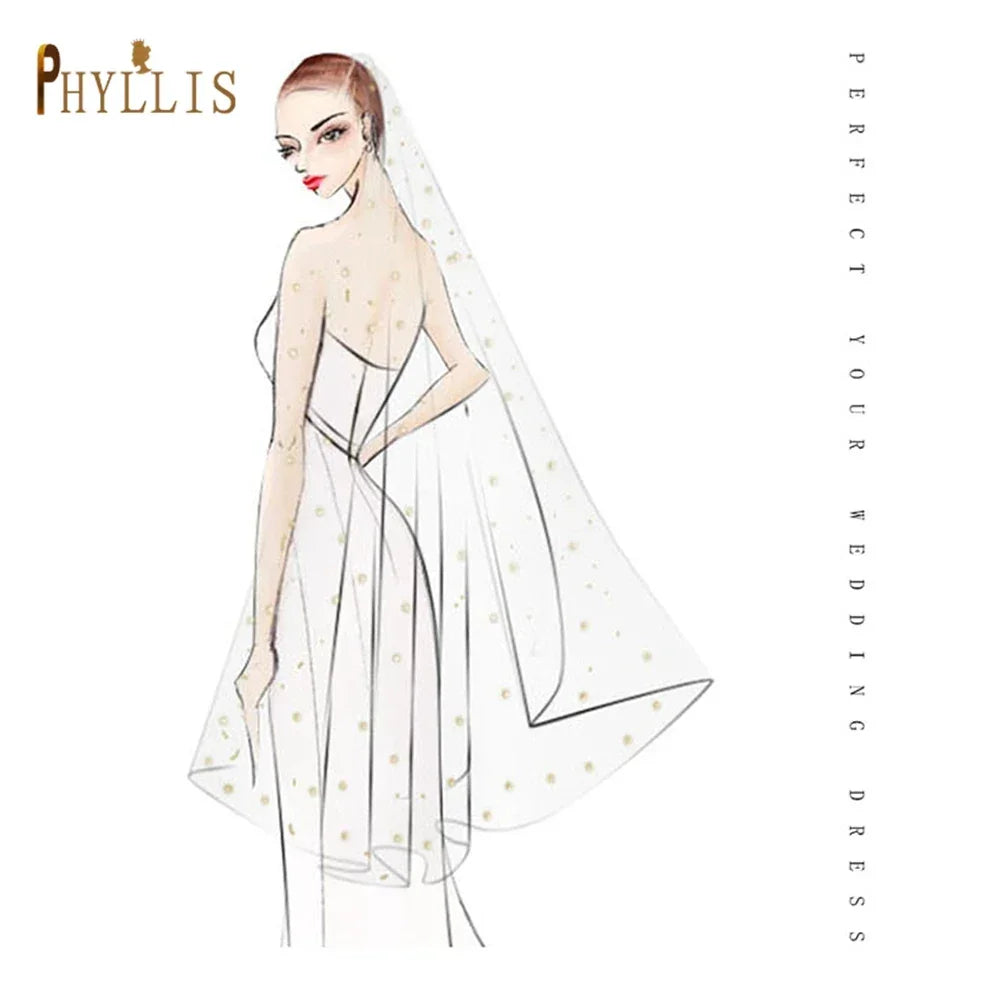 Short Bridal Veil with Comb
