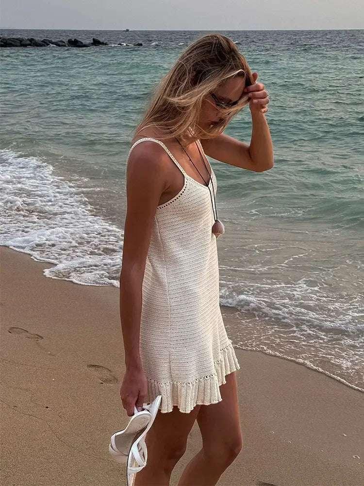 Malibu Crochet Beach Mini Dress