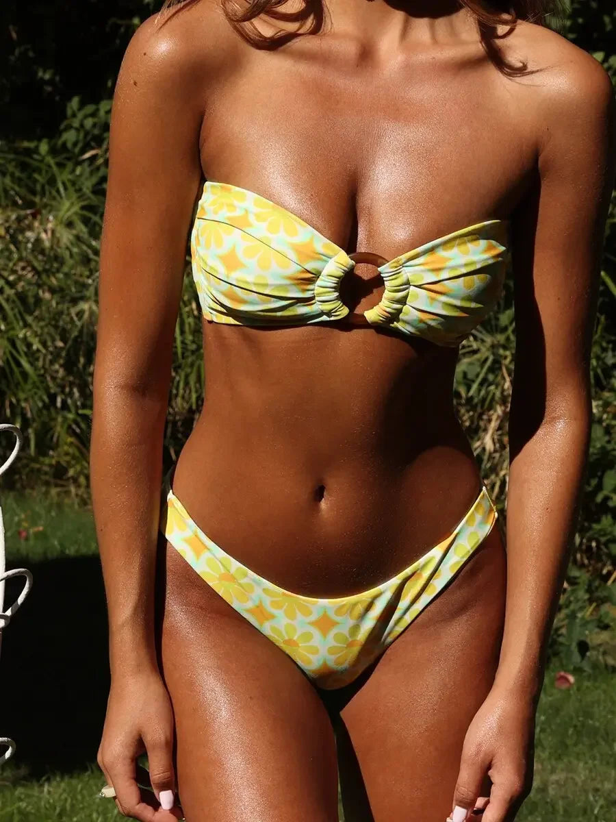 West Palm Bandeau Thong Bikini