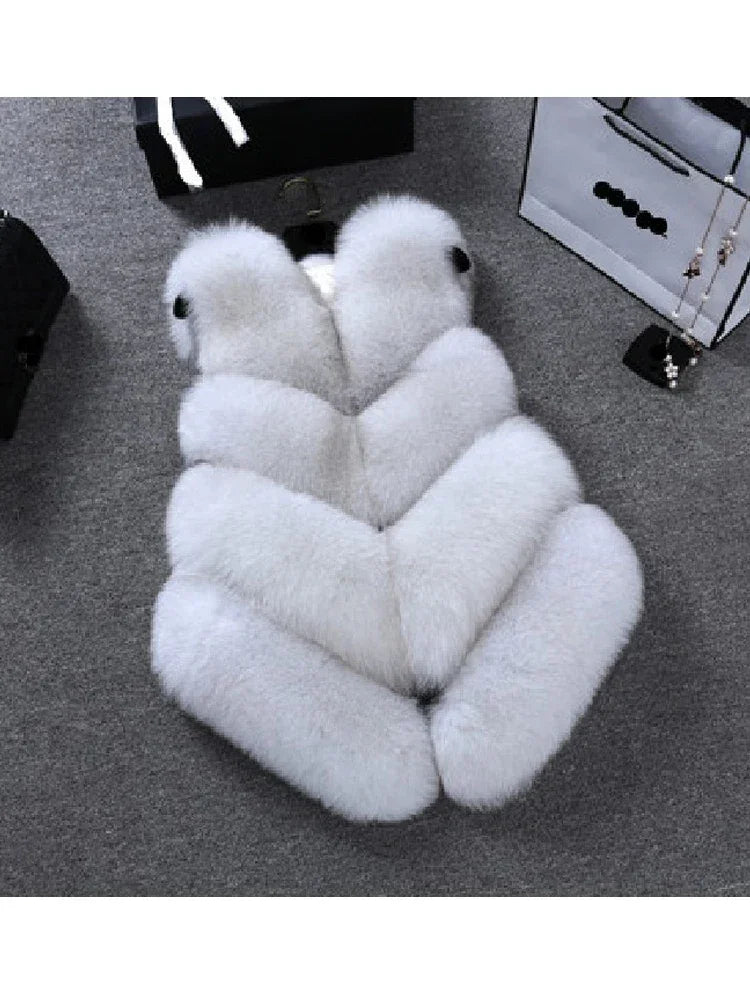 Luxury Faux Fox Fur Vest