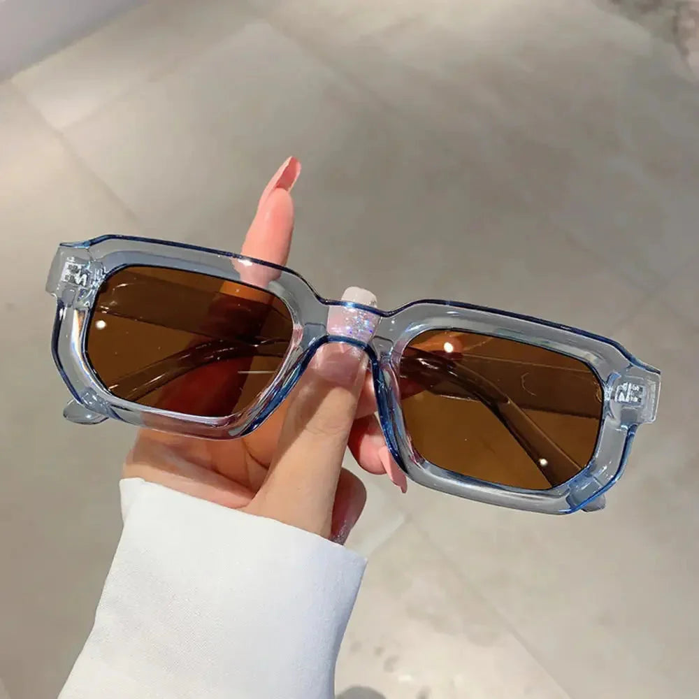 Men Vintage Rectangle Frame Sunglasses UV400