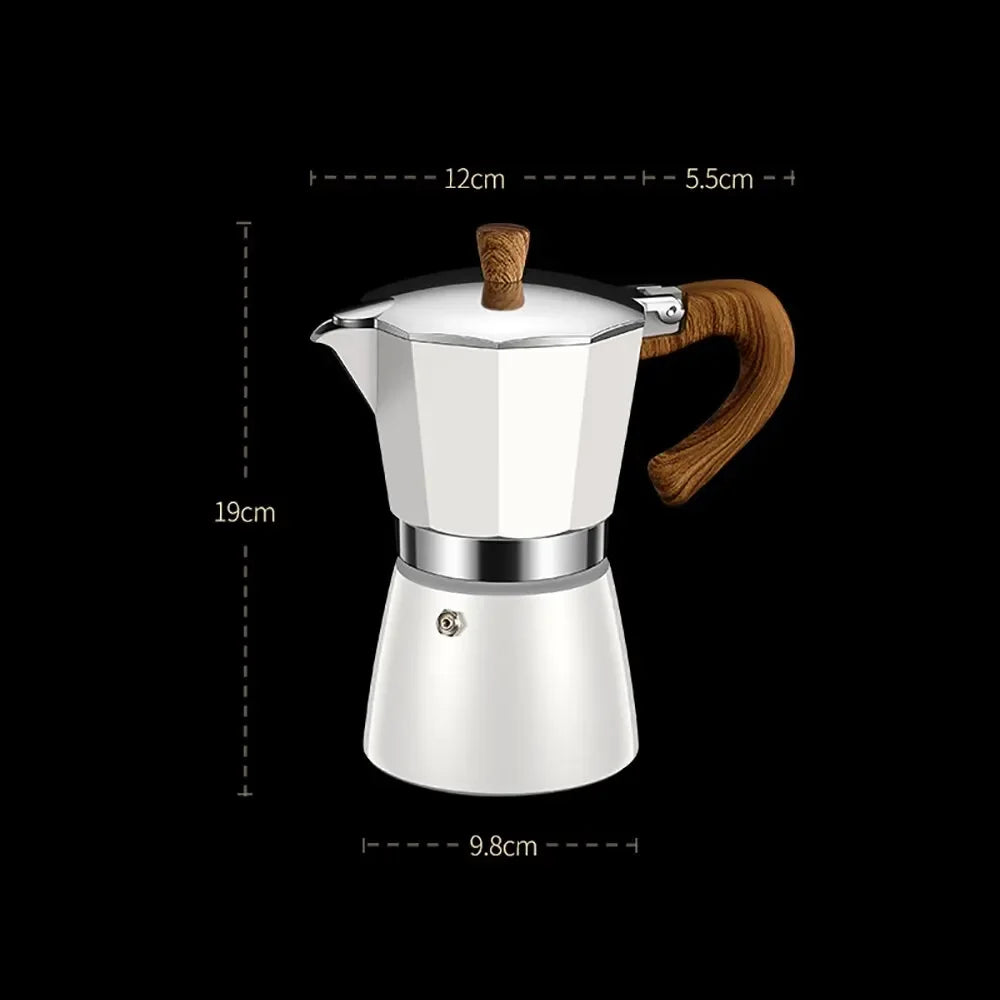 Vintage Wooden Handle Electric Espresso Machine