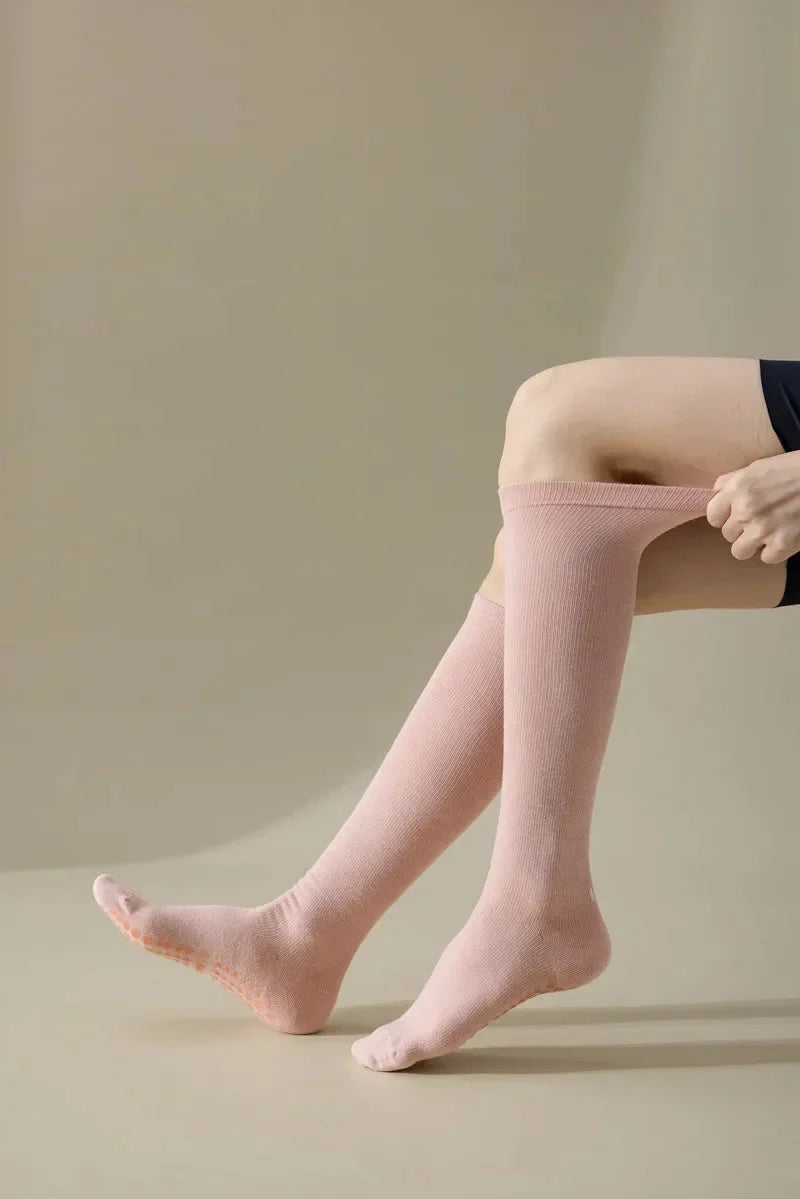 Pilates Cotton Compression Socks Anti Slip