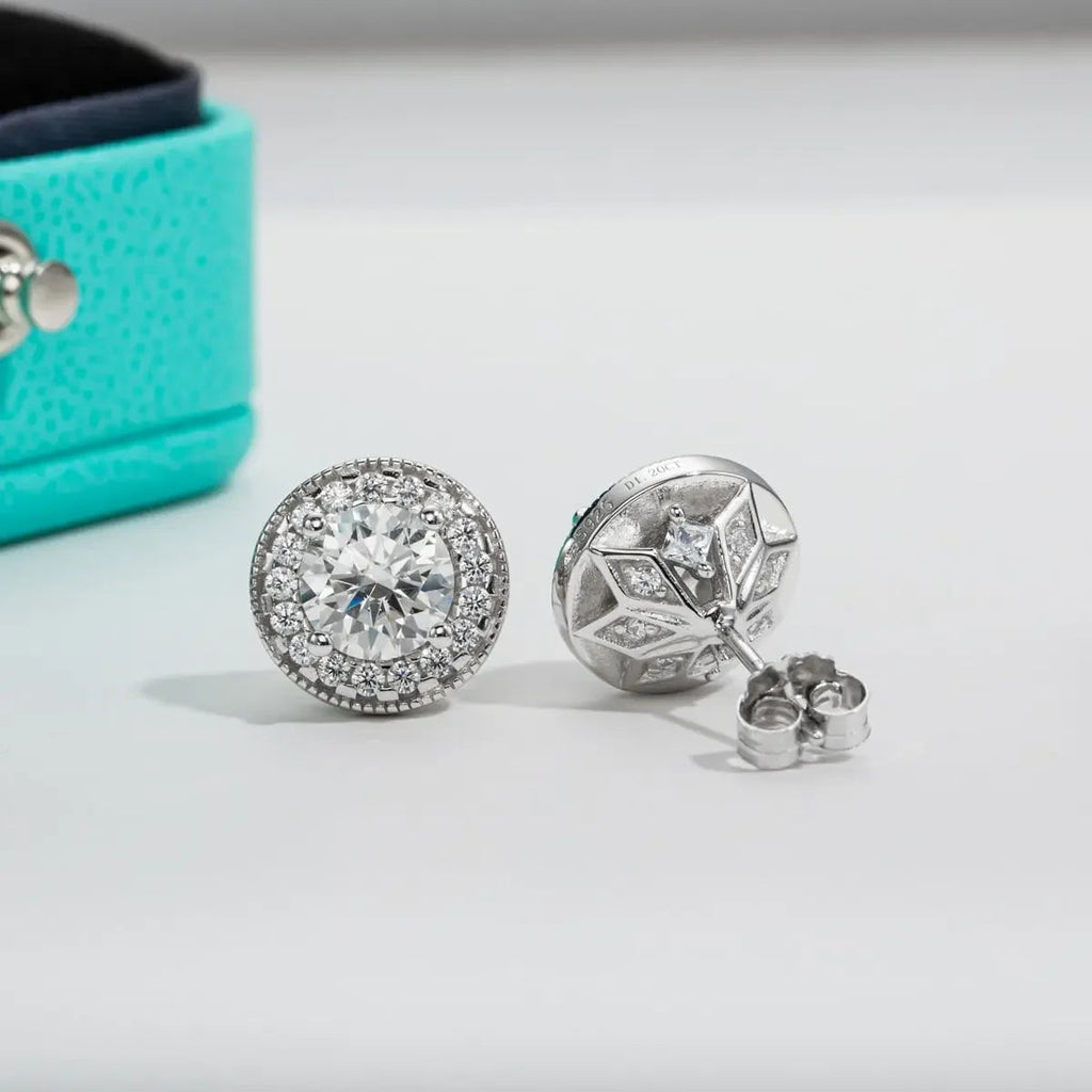 Brilliant 2.4ctw D Color Moissanite Diamond 18K Gold Plated 925 Sterling Silver Earrings
