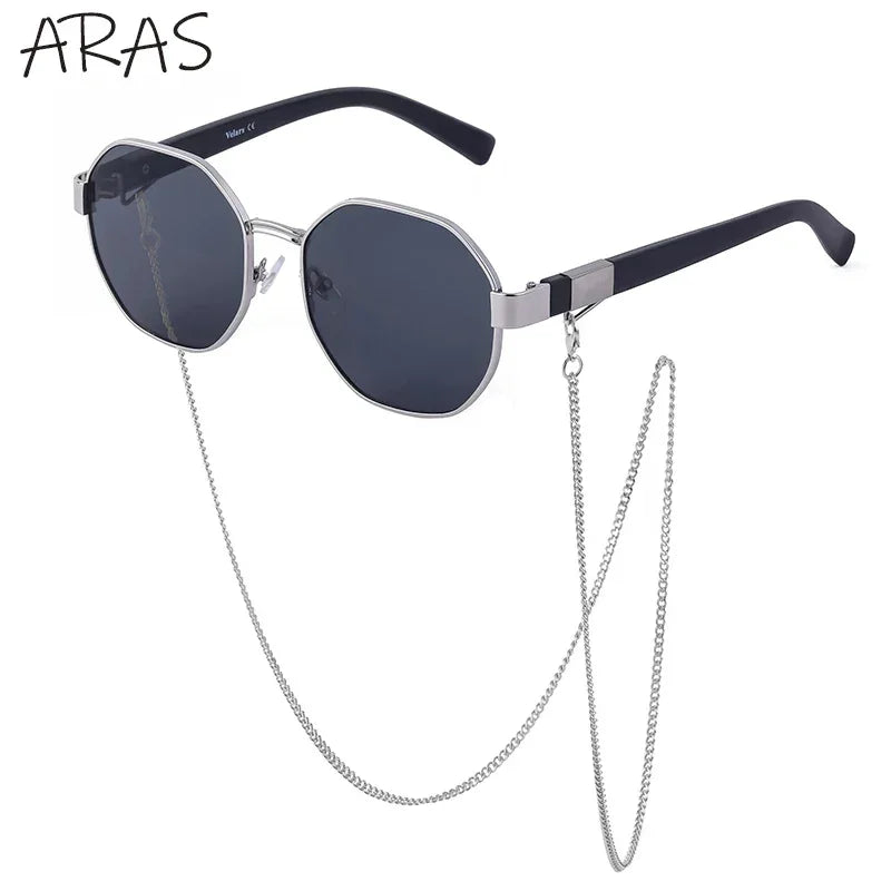 Boho Octagon Sunglasses With Chain