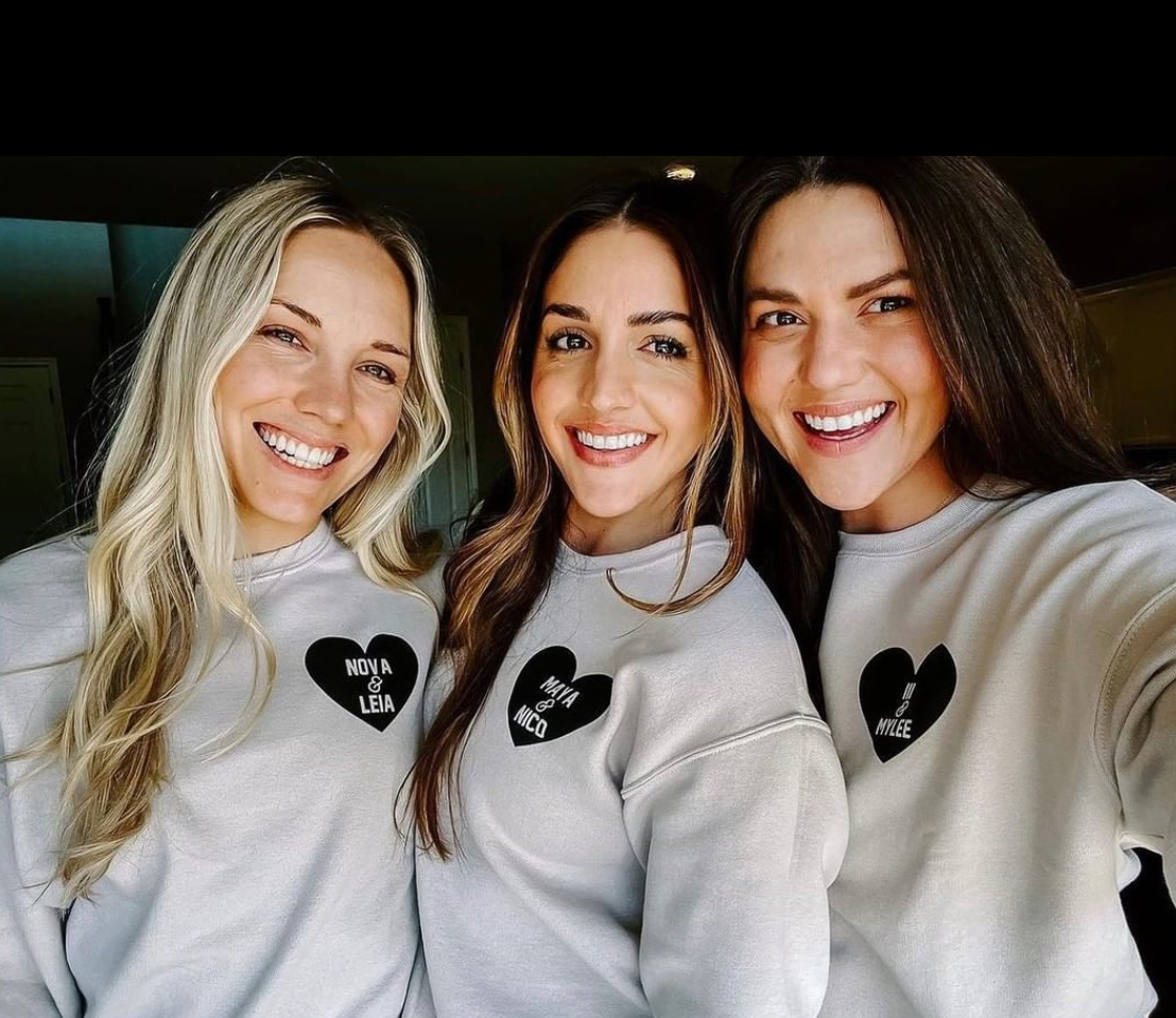 HEART U MOST ♡ beige personalizable sweatshirt