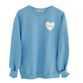 HEART U MOST ♡ light blue personalizable heart sweatshirt