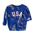 TRU AMERICAN ♡ toddler tie-dye USA graphic sweatshirt