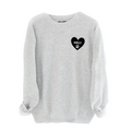 HEART U MOST ♡ gray sweatshirt with personalized heart paw print