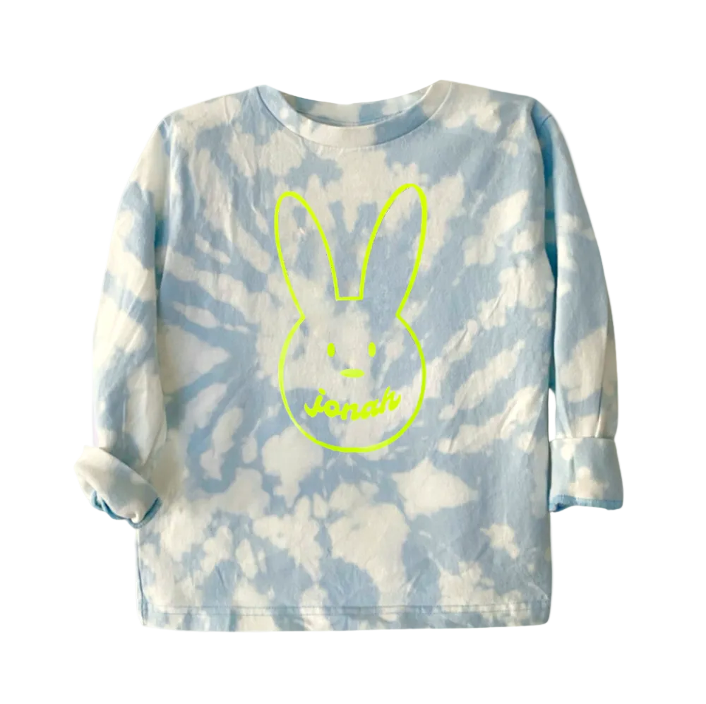 BUNNY TEE ♡ toddler personalized tie-dye t-shirt