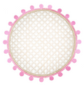 Pom-Edge Handwoven Iraca Placemat