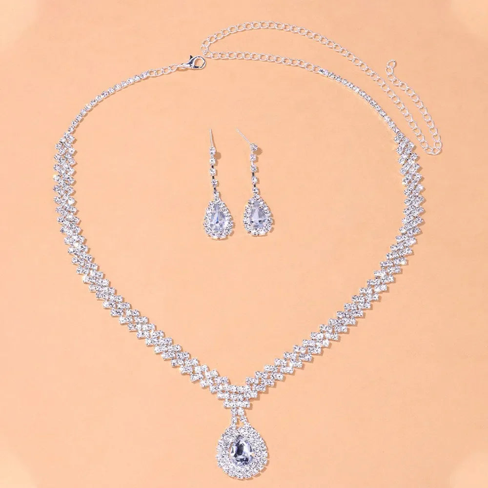 Fancy Wedding Necklace & Earrings Set