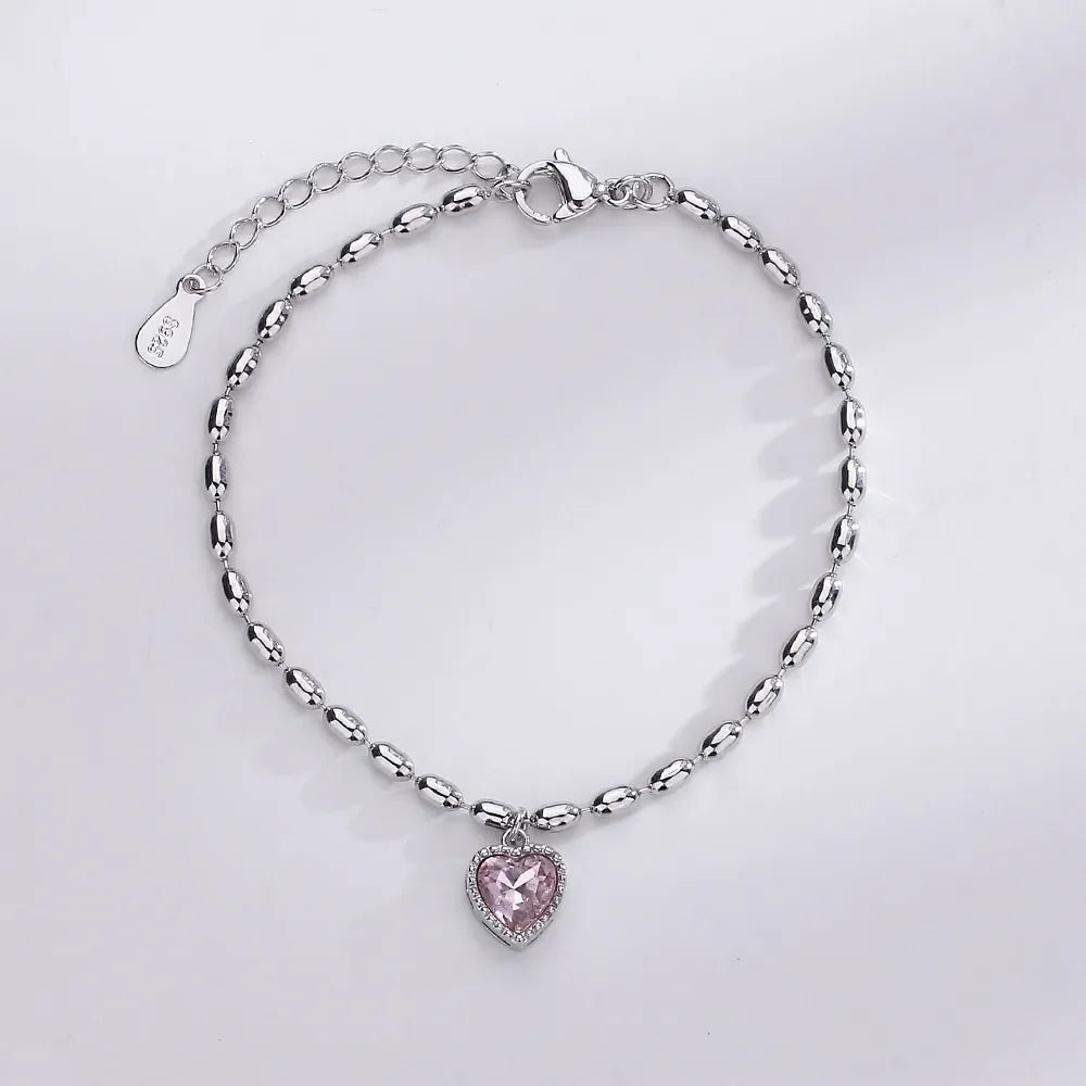 Romance 925 Sterling Silver Double Love Bracelet
