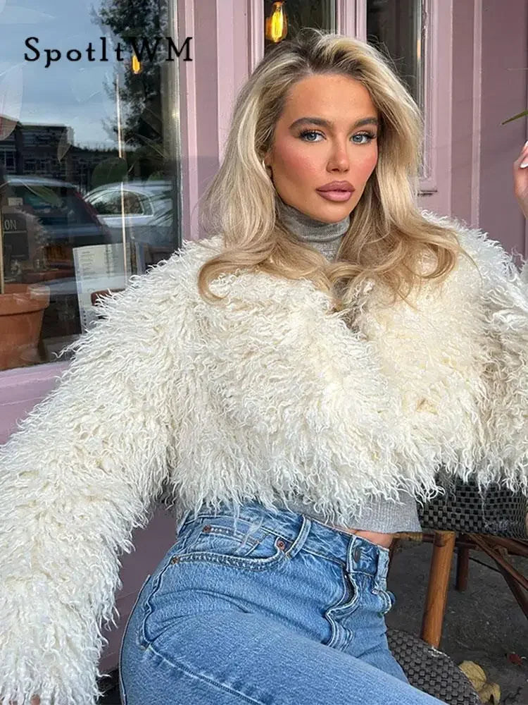 Women’s Faux Fur Cropped Jacket
