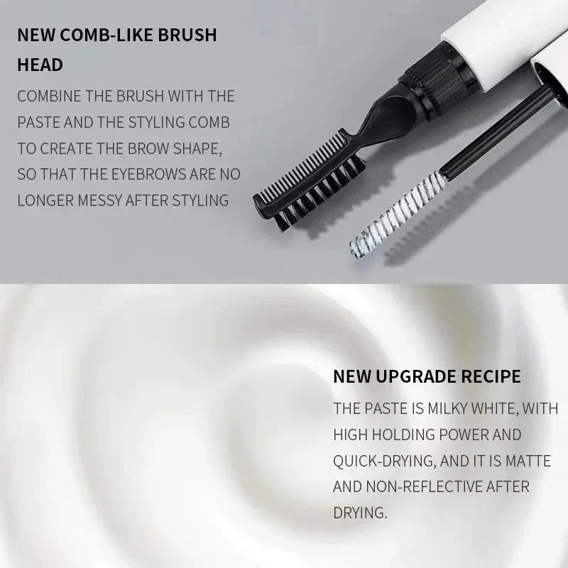 Custom 3D Eyebrow Glue Waterproof Eyebrow Style Gel, PROFESSIONAL MAKEUP The Brow Glue, Extreme Hold Eyebrow Gel, Brow Fixer