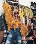 Trendy Handmade Fringe Coat