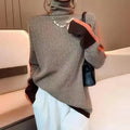 Designer Herringbone Knit Turtleneck SM-3XL