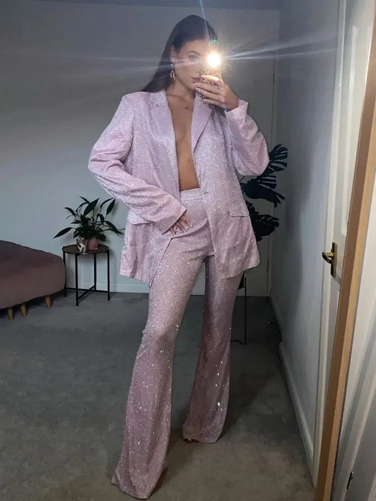 Glitz Blazer & Pants Matching Set