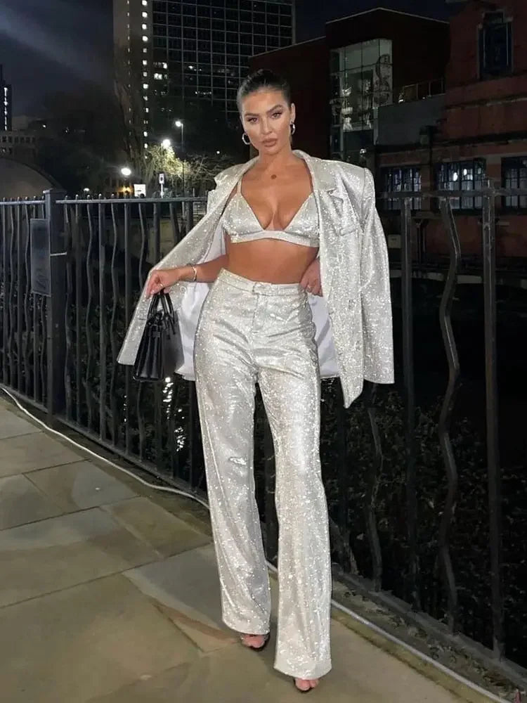 Glitz Blazer & Pants Matching Set