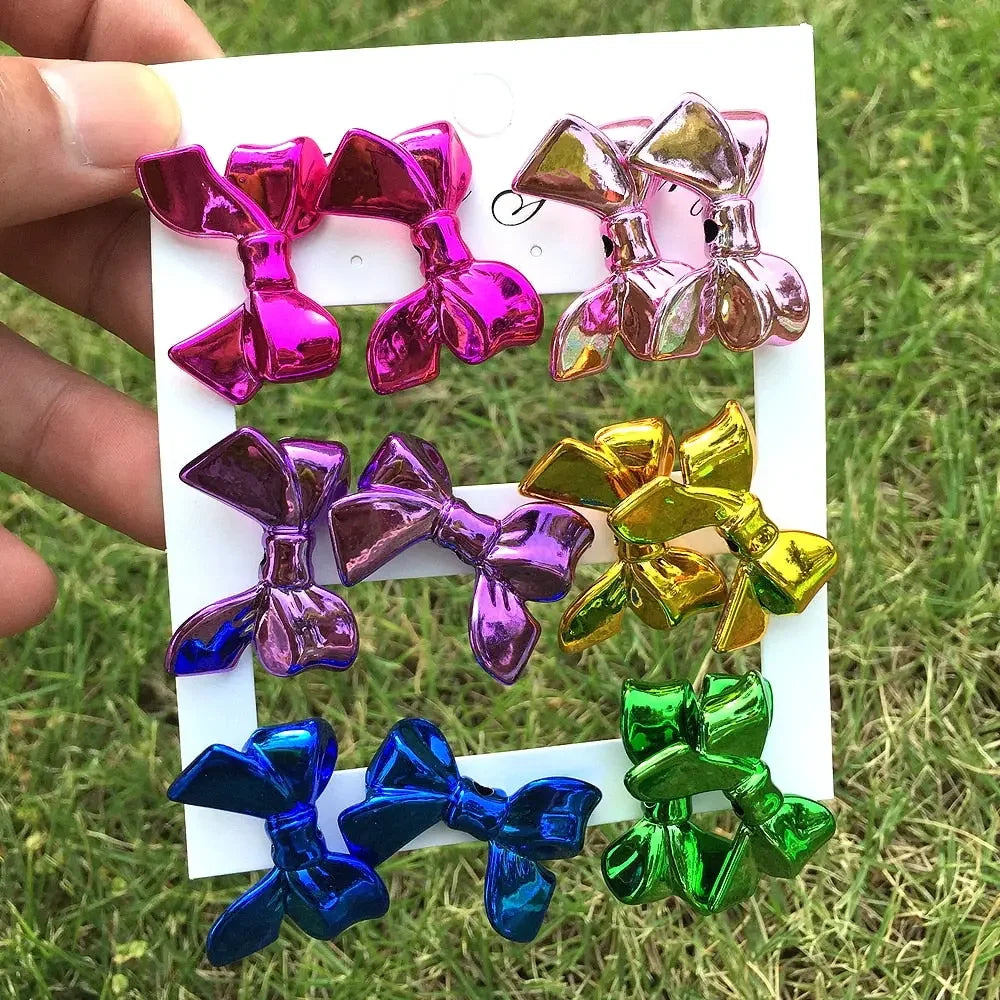 Happy Metallic Balloon Stud Earrings Set