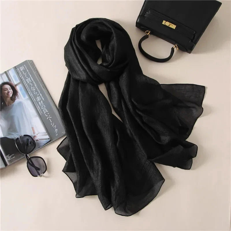 Silk Linen Shawls Scarves
